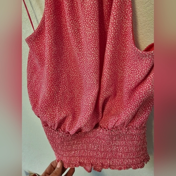 Sienna Sky Pink and White Tank Crop Top Women's Size Large NWOT - Picture 4 of 7